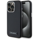 Karl Lagerfeld FW Metal Plate MagSafe Case for iPhone 15 Pro black
