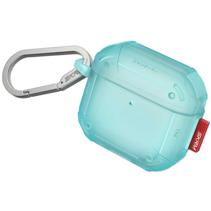 case Skinarma Mecha CE for AirPods 4 turquoise – 2