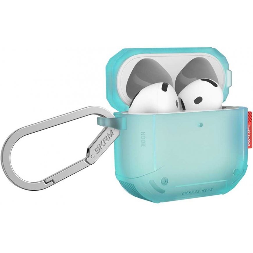 case Skinarma Mecha CE for AirPods 4 turquoise – 3