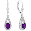 Brilio Silver Brilio Silver Impressive silver earrings with purple zircons EA310WAM Brilio Silver Brilio Silver Impressive silver earrings with purple zircons EA310WAM