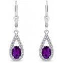 Brilio Silver Brilio Silver Impressive silver earrings with purple zircons EA310WAM Brilio Silver Brilio Silver Impressive silver earrings with purple zircons EA310WAM