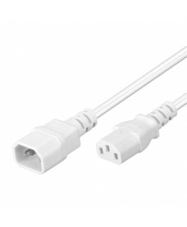 PREMIUMCORD Extension cable power supply 230V, C13-C14, white 3m