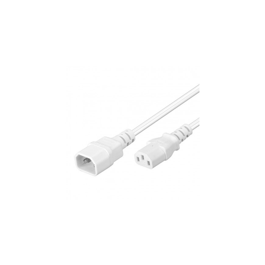 PREMIUMCORD Prailginimo kabelio maitinimo tinklas 230V, C13-C14, baltas 3m