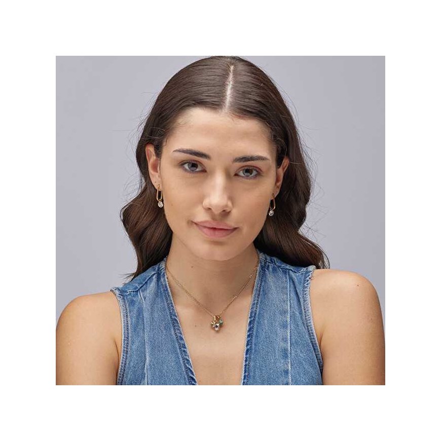 Brosway Oval, gold-plated 2in1 earrings with symphony crystal BYM194 – 3