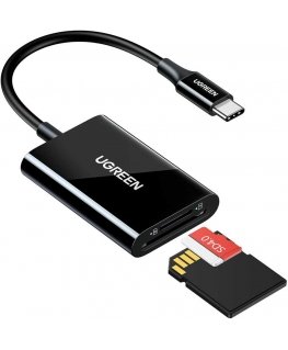 Ugreen muistikortinlukija Micro SD, SD USB-C 3.1, musta