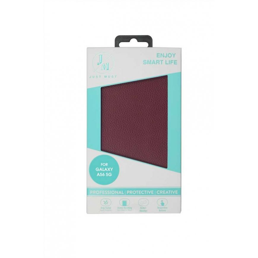 Case Just Must JM STAND FLIP CASE for Galaxy A56, Burgundy – 4