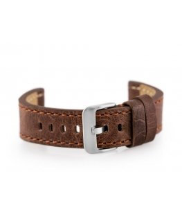 Pacific Leather Watch Strap W48 - PREMIUM - Dark Brown II - 24mm