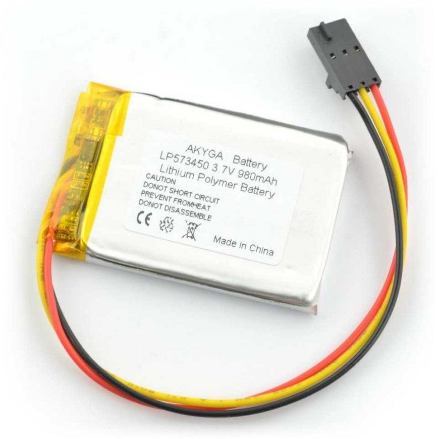 Akumuliatorius Li-Pol Akyga 980mAh 3.7V