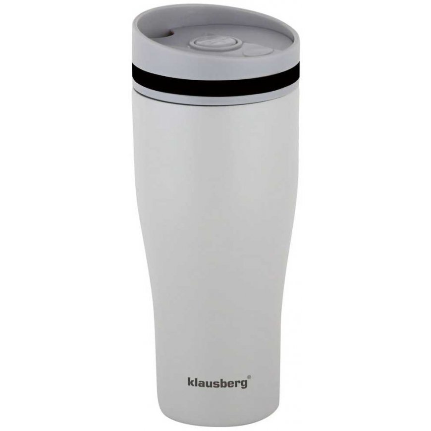 THERMAL MUG 380ML CLICK CLACK KLAUSBERG KB-7620, SAND COLOR
