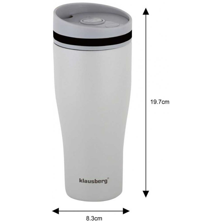 THERMAL MUG 380ML CLICK CLACK KLAUSBERG KB-7620, SAND COLOR – 5