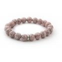 Agato Bead bracelet made of pink howlite MINK38 / 17