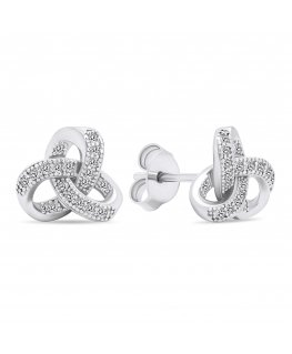 Brilio Silver Brilio Silver Ajattomat hopeiset nappikorvakorut zirkoneilla EA576W