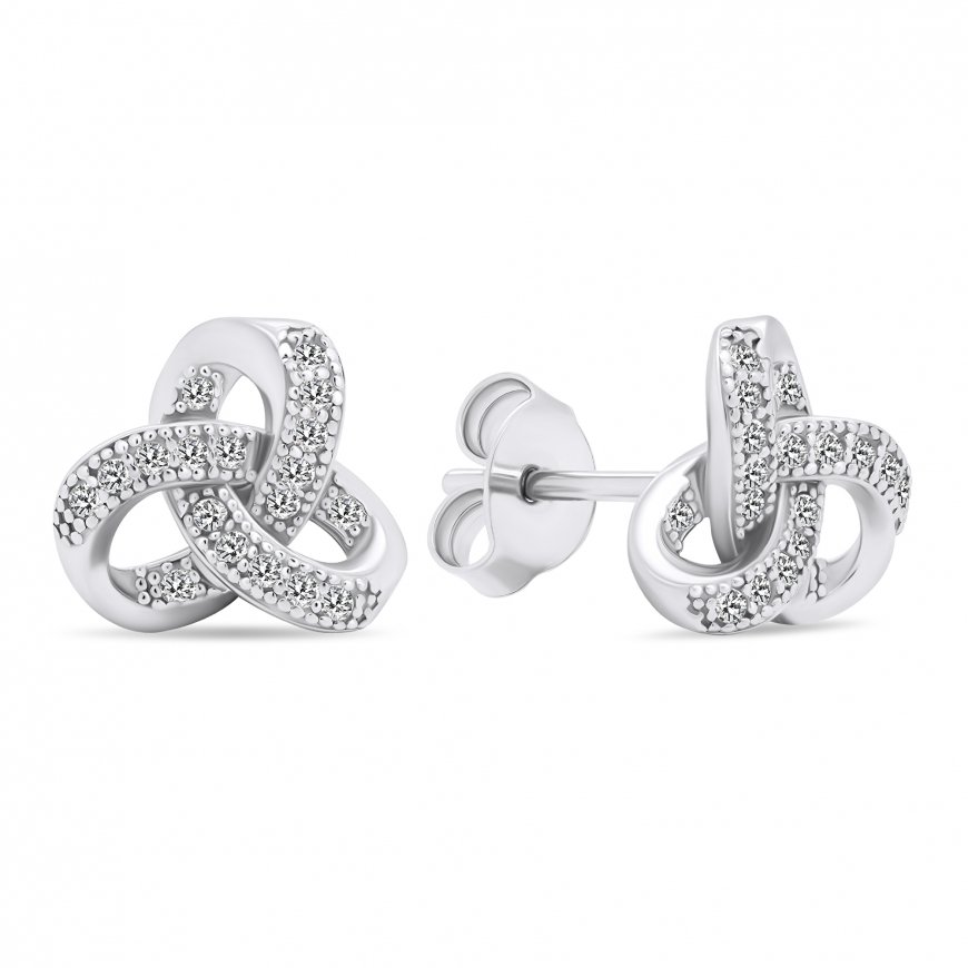 Brilio Silver Brilio Silver Timeless silver stud earrings with zircons EA576W