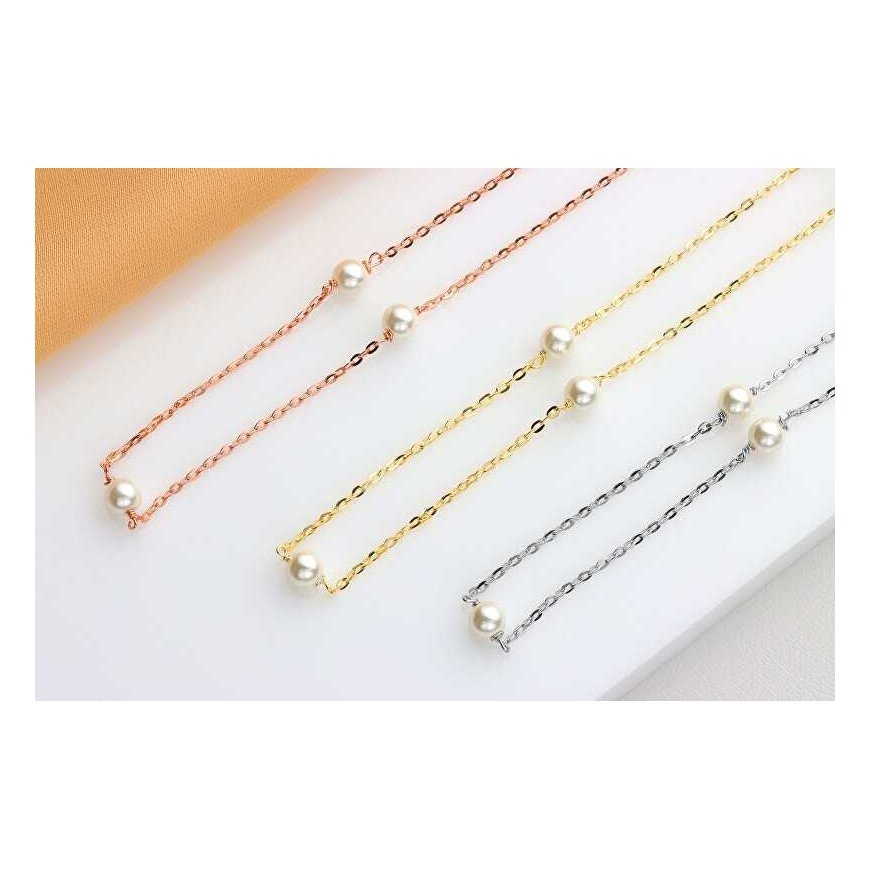 Brilio Silver Brilio Silver Fine Silver Necklace with Majorica Pearls NCL141W – 2