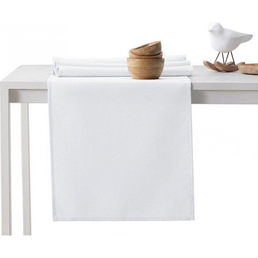 AmeliaHome Tablecloth Empire white simple classic 40x300
