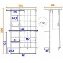 Sports complex (gymnastics wall) SANRO S7 PASTEL white, 219.6x154cm Sports complex (gymnastics wall) SANRO S7 PASTEL white, 219.6x154cm