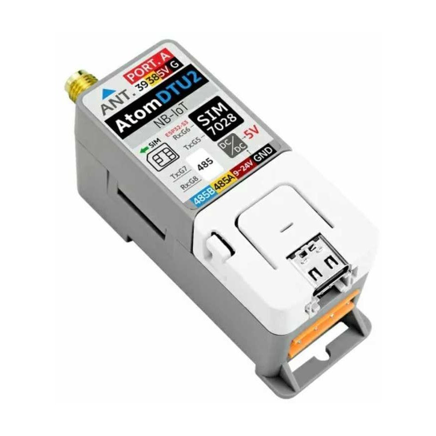 Atom DTU NB-IoT2 – Cat-NB-tiedonsiirtomoduuli antennilla – SIM7028 – M5Atom-kehitysmoduuleille – M5Stack K059-B