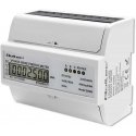 Qoltec Trójfazowy dwukierunkowy electronic licznik | miernik zużycia energii na szynę DIN | 400V | 100A | LCD | 4P
