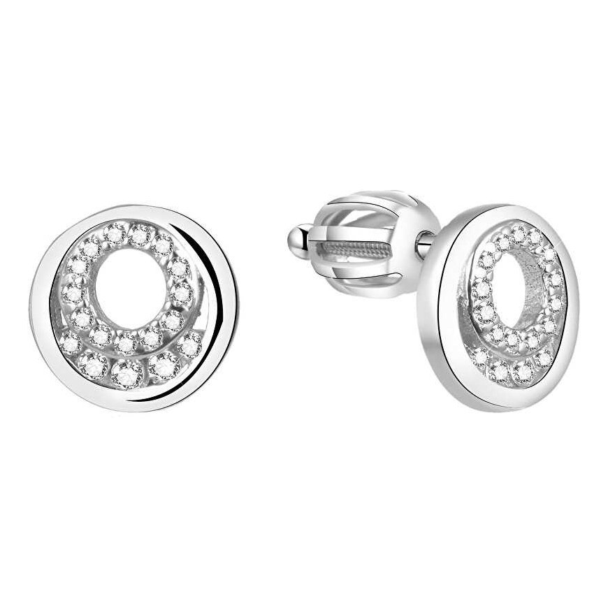 Beneto Silver shimmering earrings AGUP1426S