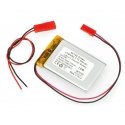 Akyga Li-Pol battery 800mAh 1S 3.7V - JST-BEC connector + socket - 50x33x4.5mm