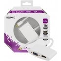 Deltaco DP-HDMIVGA1-K video kabeļu aksesuārs 0,25 m Mini DisplayPort HDMI + VGA (D-Sub) Balts