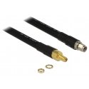 DeLOCK 0.4m RP-SMA/RP-SMA coaxial cable Black