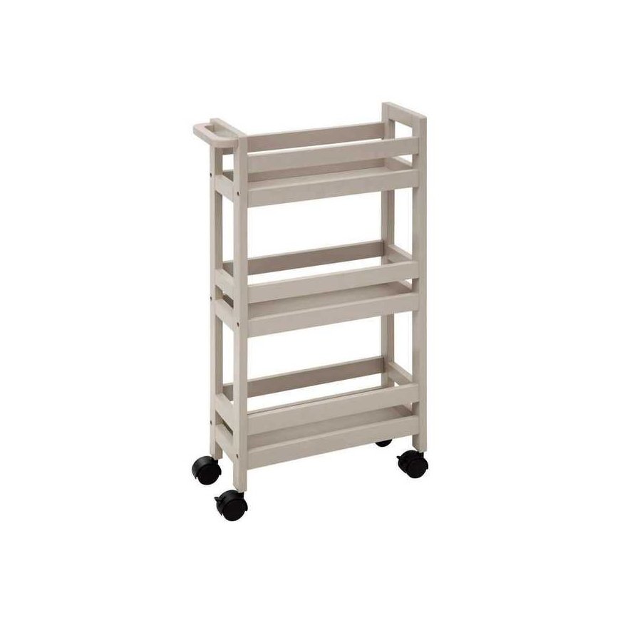 5five Simply Smart Very narrow bathroom rack with wheels, 3 shelves, width 15 cm – 4