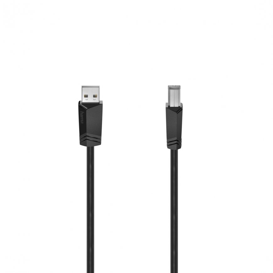 Hama 00200603 USB kabelis USB 2.0 3 m USB A USB B Juoda