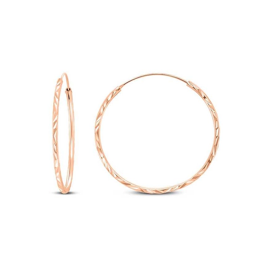 Brilio Silver Brilio Silver Polished bronze hoop earrings EA01R