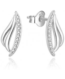Beneto Charming silver earrings with zircons AGUP2304L