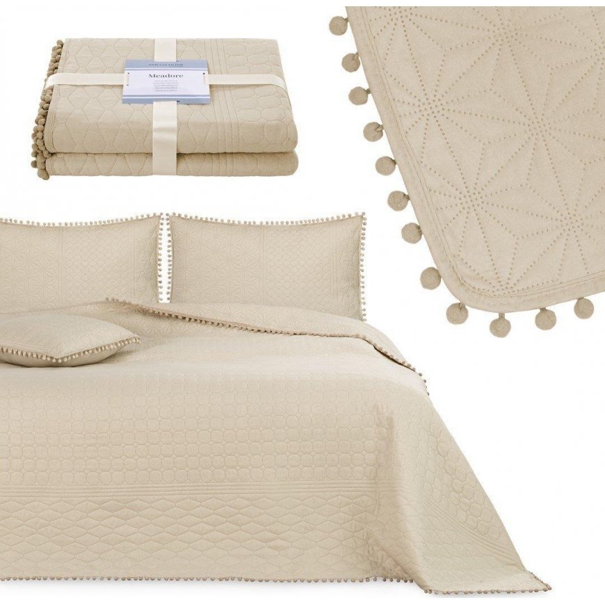 AmeliaHome BEDS/AH/MEADORE/BEIGE/240x260