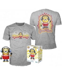 Funko Set figure POP & Tee Minions Roller Skating Stuart Metallic Exclusive