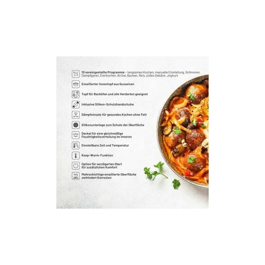 Daugiafunkcinis puodas Lauben Lauben OvenSafe®️ Daugiafunkcinis puodas 6000RS – 4