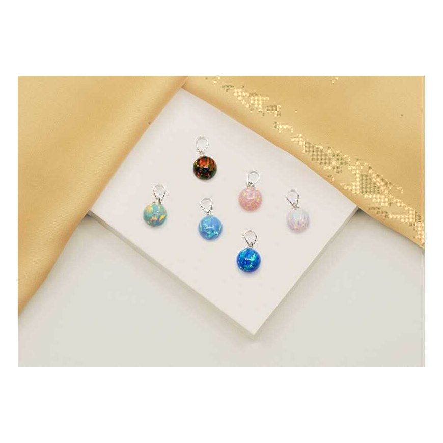 Brilio Silver Brilio Silver Modern silver pendant with green synthetic opal PT110WG
