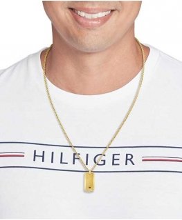 Tommy Hilfiger Kullattu miesten kaulakoru sotilastunnuksella Jameson 2790628