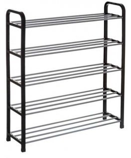 5five Simply Smart Shoe Cabinet, Hall Bookcase, Shoe Rack, Black