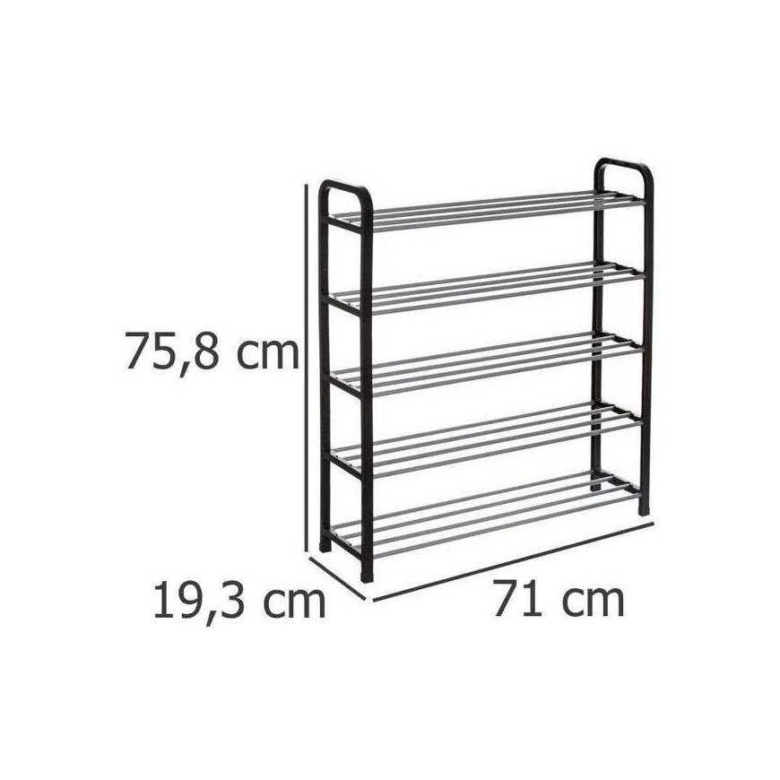 5five Simply Smart Shoe Cabinet, Hall Bookcase, Shoe Rack, Black – 3