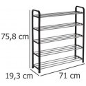 5five Simply Smart Shoe Cabinet, Hall Bookcase, Shoe Rack, Black 5five Simply Smart Shoe Cabinet, Hall Bookcase, Shoe Rack, Black