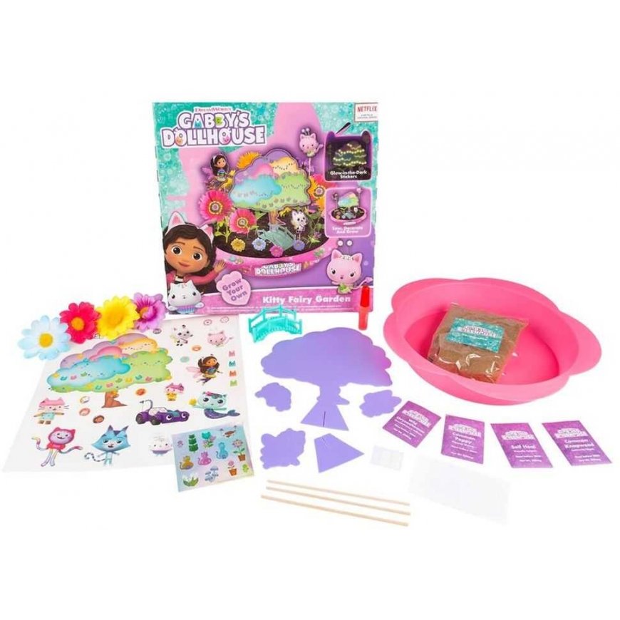Dreamworks Animation Rms Import Gabby's Dollhouse Grow Your Own Kitty Fairy Park, 70-0006 – 2