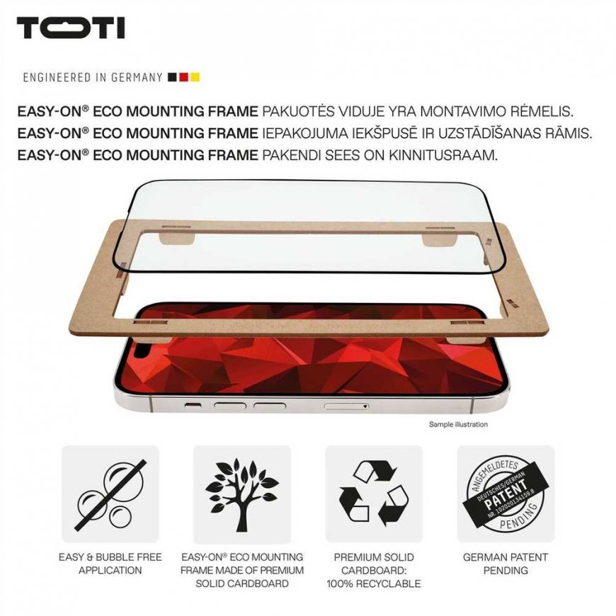 Toti Premium PREMIUM TEMPERED glass 3D screen protector full cover for Samsung Galaxy S25 Ultra