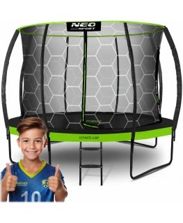 Profiled garden trampoline 14 feet / 435 cm with inner Neo-Sport net