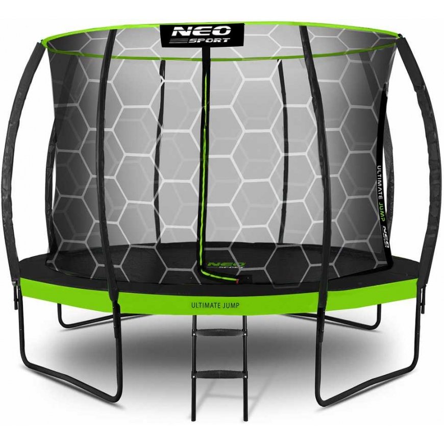 Profiled garden trampoline 14 feet / 435 cm with inner Neo-Sport net – 3