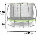 Profiled garden trampoline 14 feet / 435 cm with inner Neo-Sport net