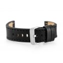Pacific W48 nahkaranneke kellolle - PREMIUM - musta/musta - 20 mm Pacific W48 nahkaranneke kellolle - PREMIUM - musta/musta - 20 mm