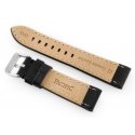 Pacific W48 leather watch strap - PREMIUM - black/black - 20mm