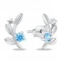 Brilio Silver Brilio Silver Silver stud earrings with pink synthetic opals EA579WP Brilio Silver Brilio Silver Silver stud earrings with pink synthetic opals EA579WP