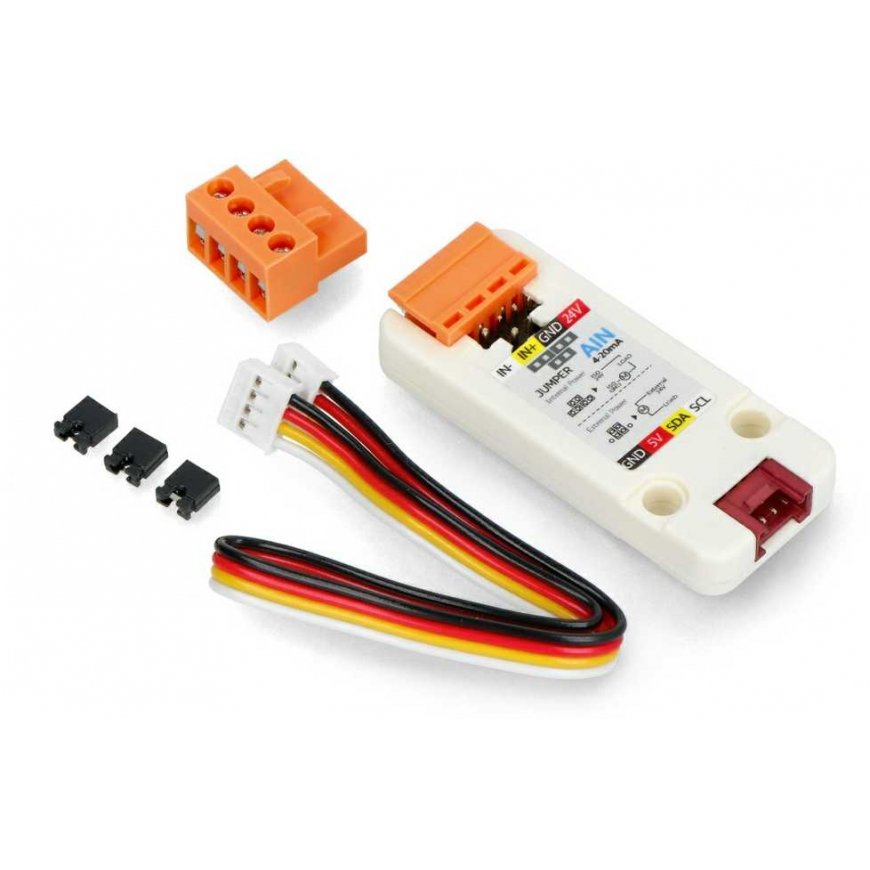 AIN4-20mA lohko – I2C – STM32G030F6 – Kehitysmoduulin laajennusmoduuli – M5Stack U162 – 4