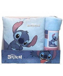 Disney Stitch polar blanket + cushion set