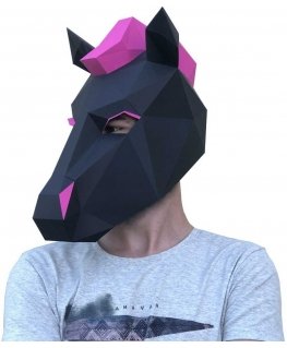 Beldizart ALE Wizardi 3D Papercraft Kit Horse Neon Mask PP-3KON-2BM