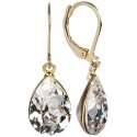 Levien Elegant Gold Plated Earrings with Pear Crystals Levien Elegant Gold Plated Earrings with Pear Crystals